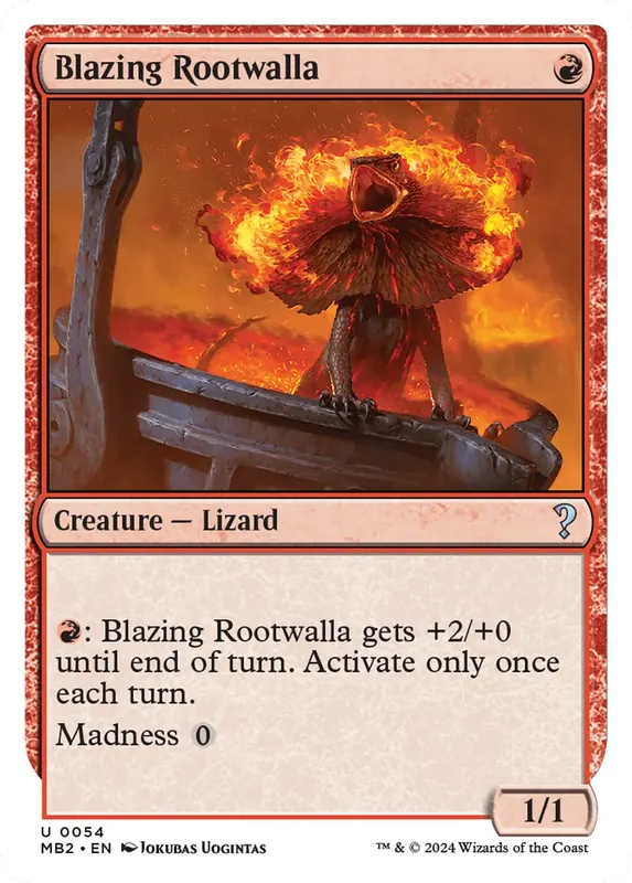 Blazing Rootwalla (White Border) [Mystery Booster 2]