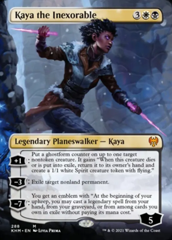 Kaya the Inexorable - Español (Borderless) [Kaldheim]