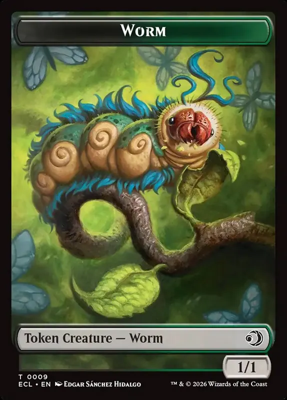 Worm [Lorwyn Eclipsed Tokens]