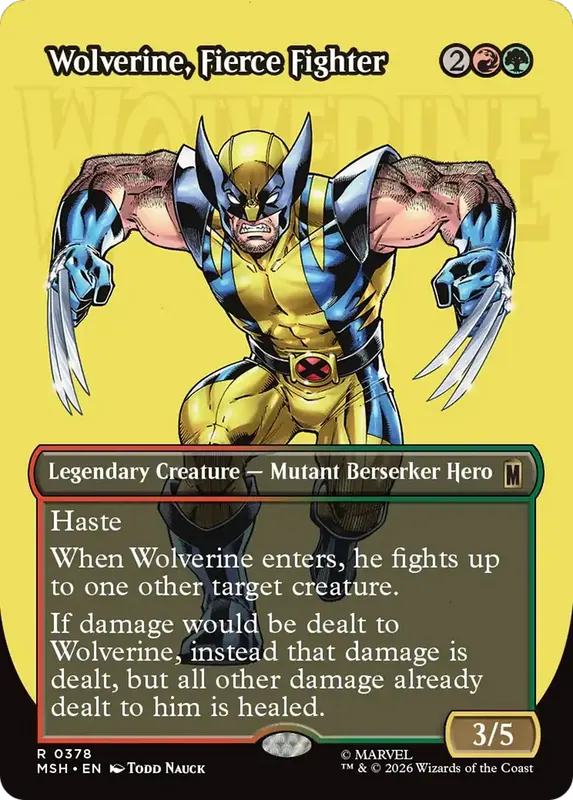 Wolverine, Fierce Fighter (Borderless) [Marvel Super Heroes]
