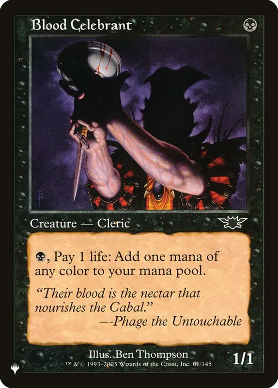 Blood Celebrant [The List]