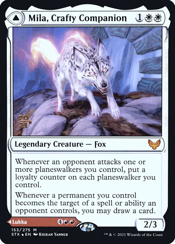 Mila, Crafty Companion // Lukka, Wayward Bonder [Strixhaven: School of Mages Promos]
