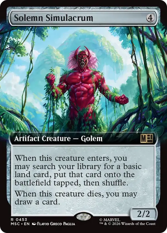 Solemn Simulacrum (Extended Art) [Marvel Super Heroes Commander]