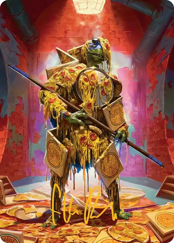 Commander's Plate Art Card (Gold-Stamped Signature) [Teenage Mutant Ninja Turtles Art Series]
