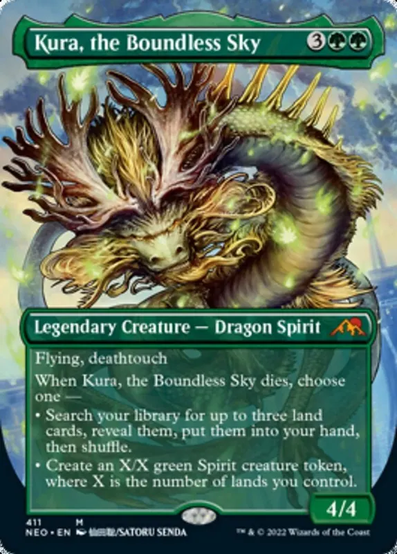 Kura, the Boundless Sky (Borderless Alternate Art) - Español [Kamigawa: Neon Dynasty]