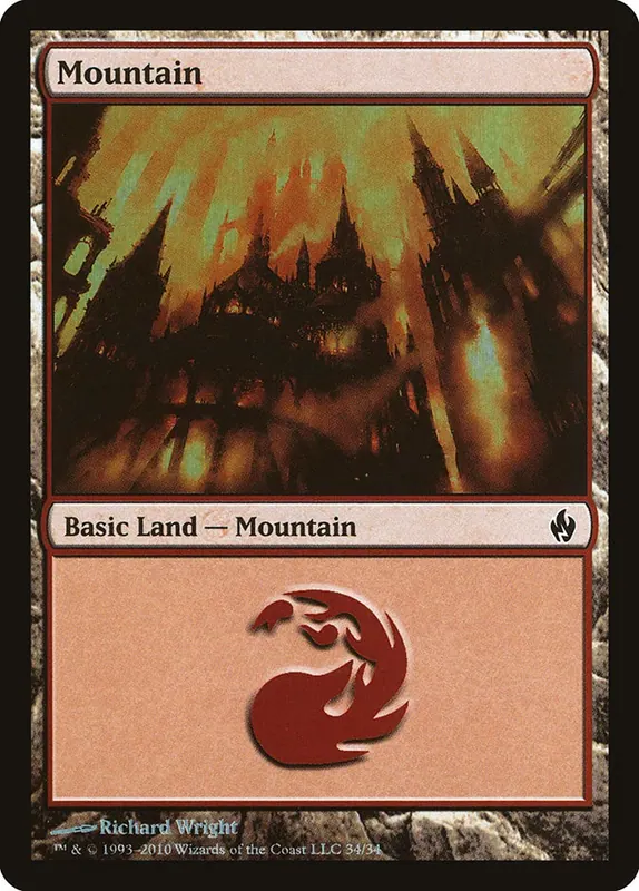 Mountain (34) [Premium Deck Series: Fire and Lightning]