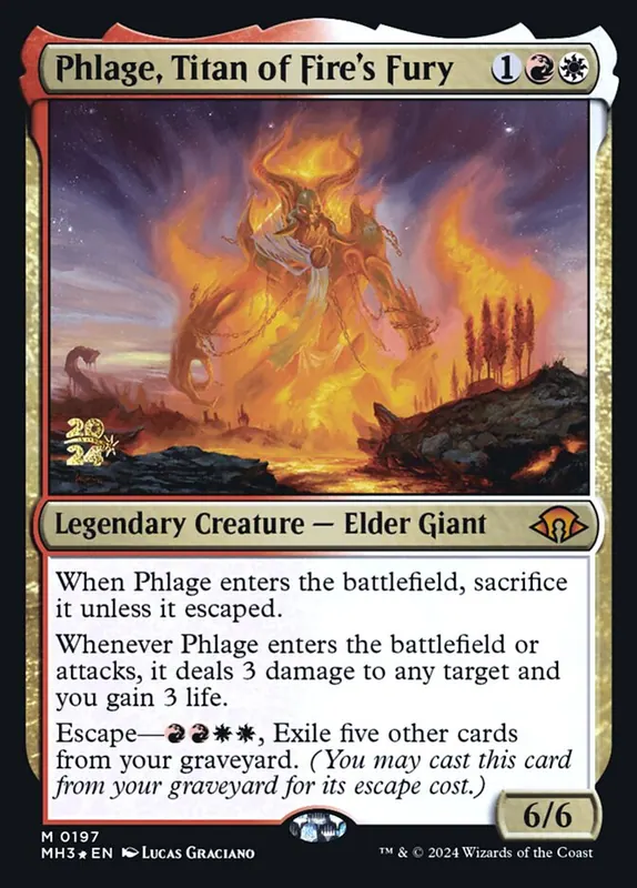 Phlage, Titan of Fire's Fury [Modern Horizons 3 Promos]
