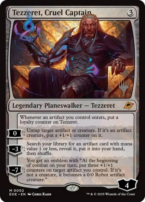 Tezzeret, Cruel Captain [Edge of Eternities Promos]