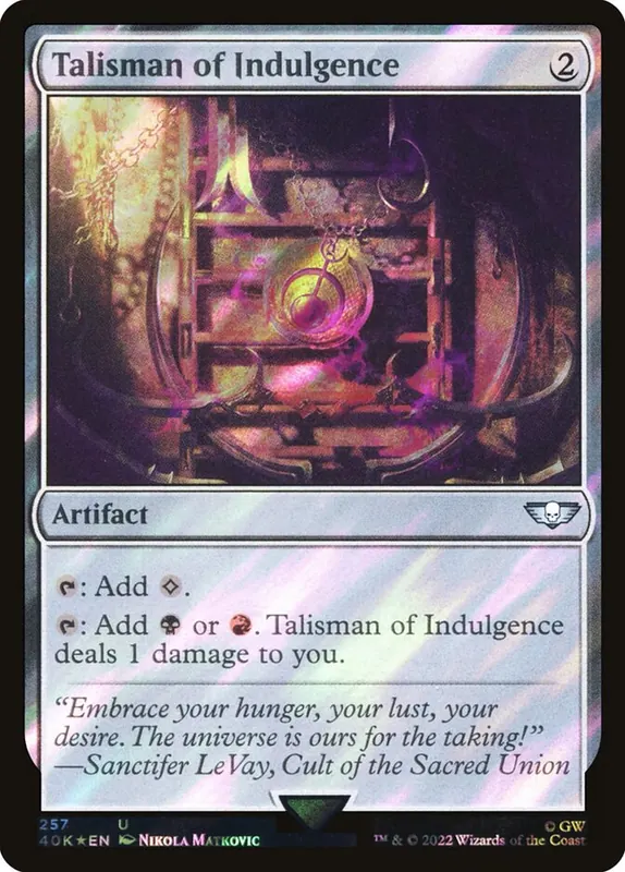 Talisman of Indulgence [Warhammer 40,000 Commander]