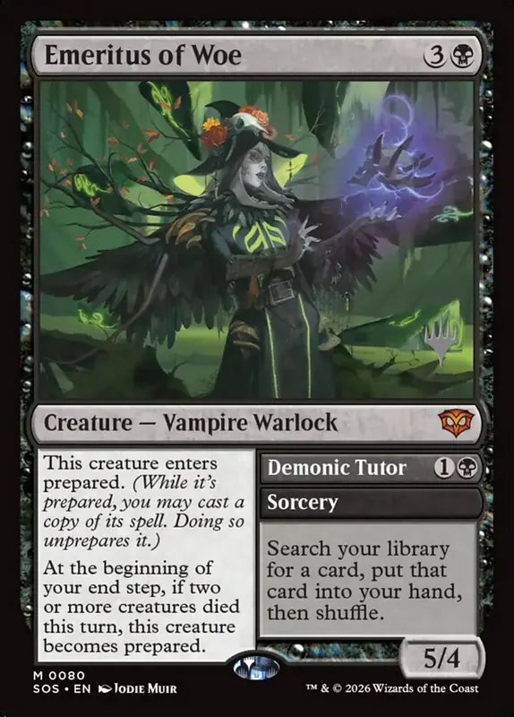 Emeritus of Woe // Demonic Tutor [Secrets of Strixhaven Promos]