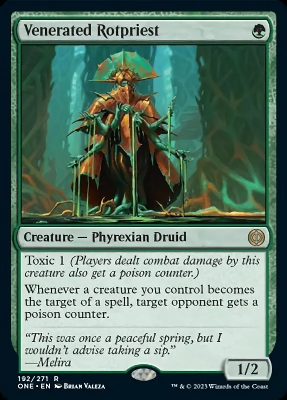 Venerated Rotpriest [Phyrexia: All Will Be One] - Español