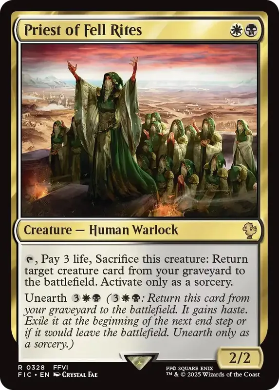 Priest of Fell Rites (Surge Foil) [FINAL FANTASY Commander]