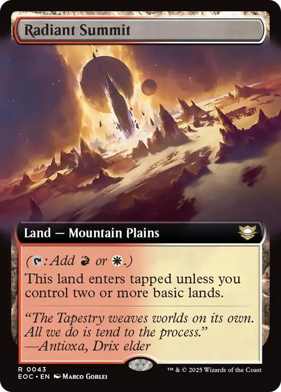 Radiant Summit (Extended Art) [Edge of Eternities Commander]