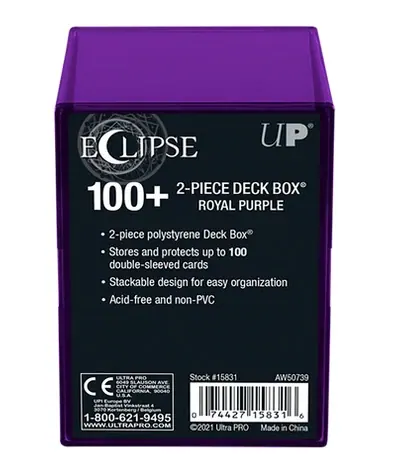 Ultra Pro Deckbox 2-Piece 100+ Eclipse Royal Purple