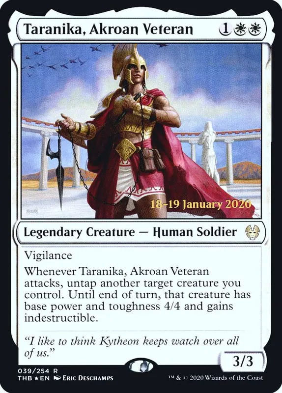 Taranika, Akroan Veteran [Theros Beyond Death Promos]