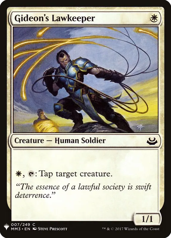 Gideon's Lawkeeper [The List]