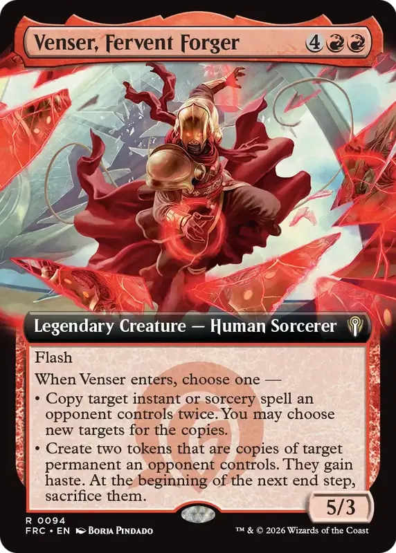 Venser, Fervent Forger (Extended Art) [Reality Fracture Commander]