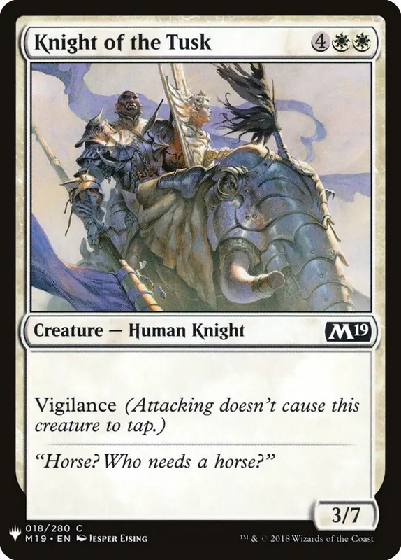 Knight of the Tusk [The List]