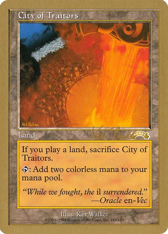 City of Traitors (Kai Budde) [World Championship Decks 1999]