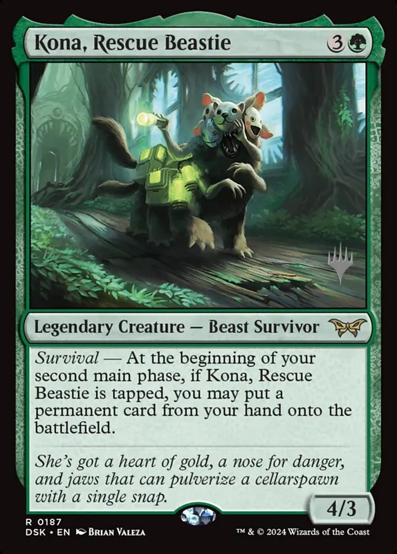 Kona, Rescue Beastie [Duskmourn: House of Horror Promos]