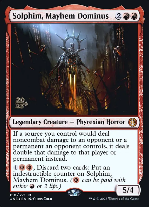 Solphim, Mayhem Dominus [Phyrexia: All Will Be One Promos]
