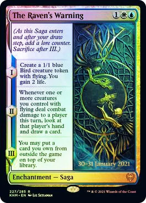 The Raven's Warning - Español [Kaldheim Prerelease Promos]