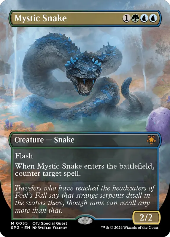 Mystic Snake (Borderless) [Outlaws of Thunder Junction Special Guests]