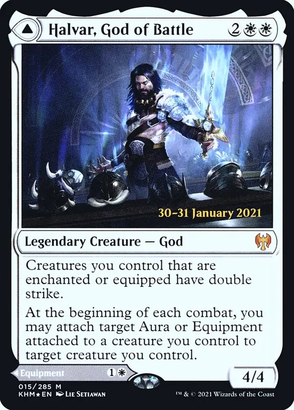 Halvar, God of Battle // Sword of the Realms [Kaldheim Promos]