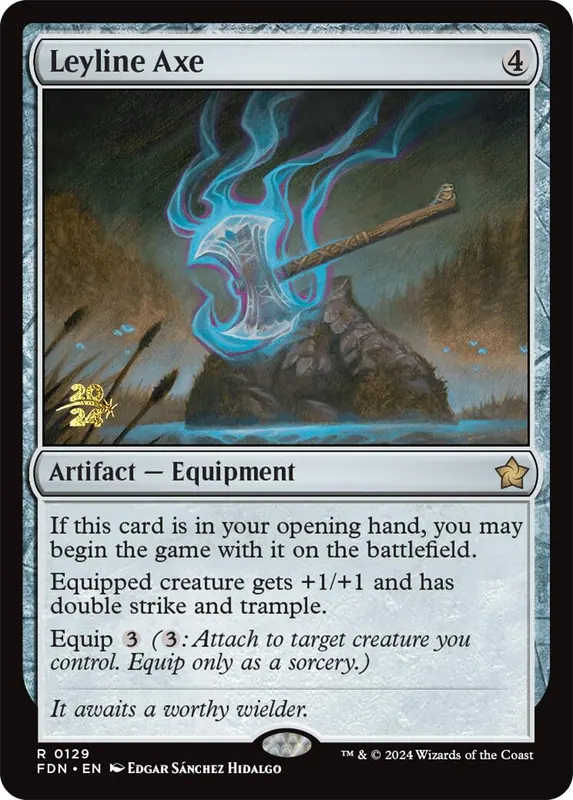 Leyline Axe [Foundations Prerelease Promos] - Español