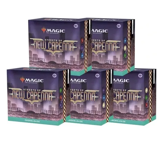 Mtg Pre release New Capenna Promo Pack x 5 + 10 set booster