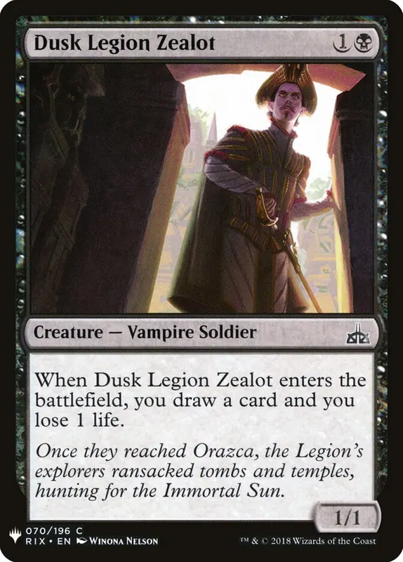 Dusk Legion Zealot [The List]