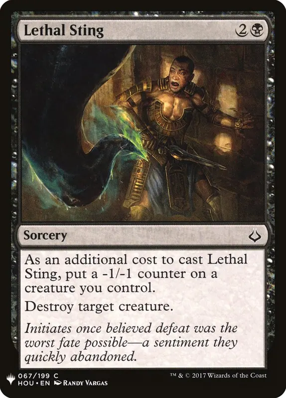 Lethal Sting [The List]