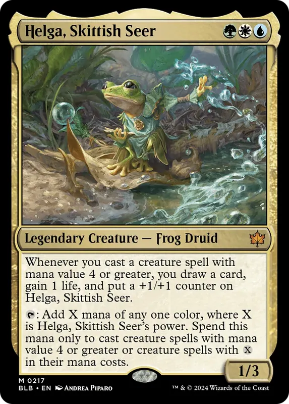 Helga, Skittish Seer [Bloomburrow] - Español