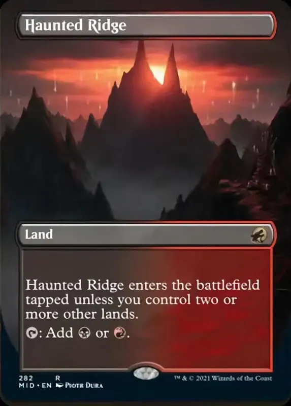 Haunted Ridge (Borderless Alternate Art) [Innistrad: Midnight Hunt] - Japones
