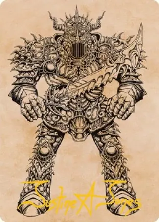 Iron Golem (Showcase) Art Card (Gold-Stamped Signature) [Dungeons & Dragons: Adventures in the Forgotten Realms Art Series]