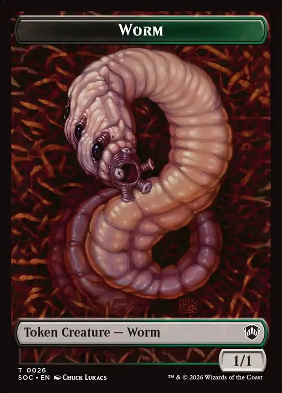 Worm [Secrets of Strixhaven Commander Tokens]