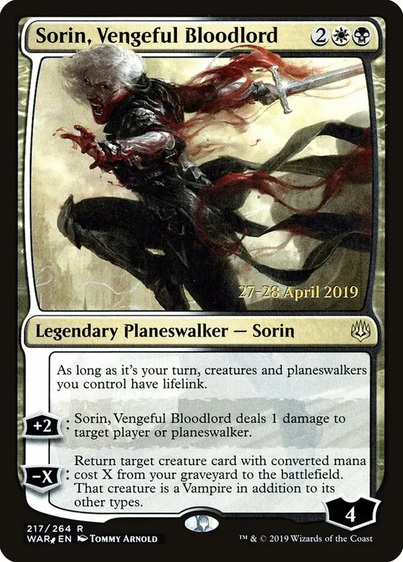 Sorin, Vengeful Bloodlord [War of the Spark Promos]