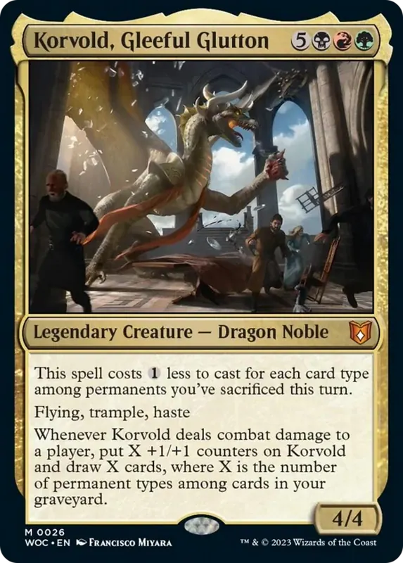 Korvold, Gleeful Glutton [Wilds of Eldraine Commander] - Español