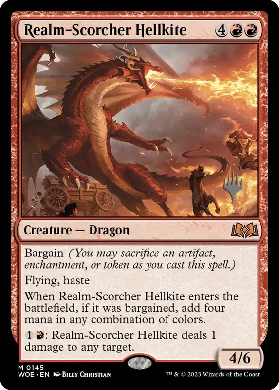 Realm-Scorcher Hellkite (Promo Pack) - Español [Wilds of Eldraine Promos]