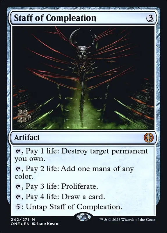 Staff of Compleation [Phyrexia: All Will Be One Promos]