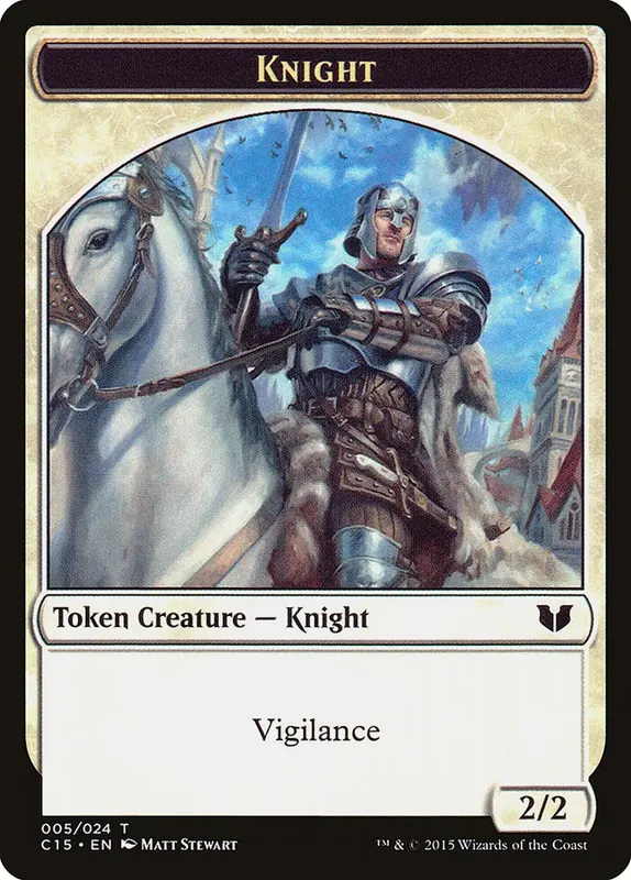 Knight (005) // Spirit (023) Double-Sided Token [Commander 2015 Tokens]