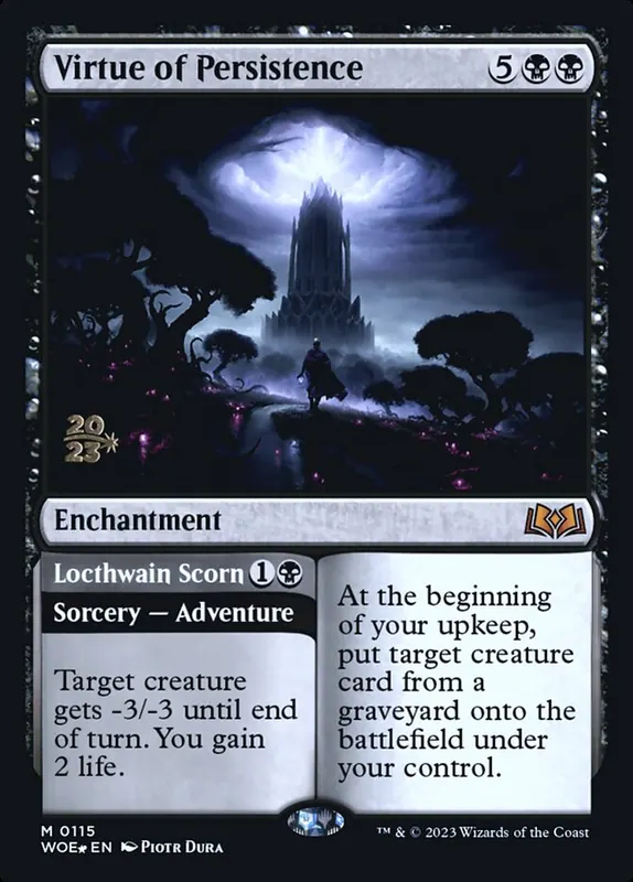 Virtue of Persistence // Locthwain Scorn [Wilds of Eldraine Promos]