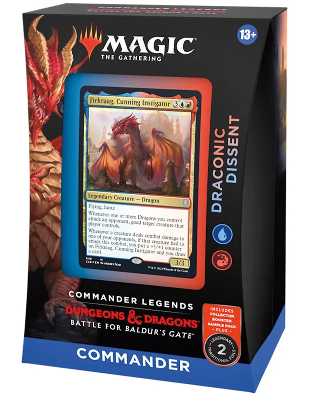 Mtg Commander Deck Legends Battle for Baldur's Gate - Draconic Dissent - Ingles