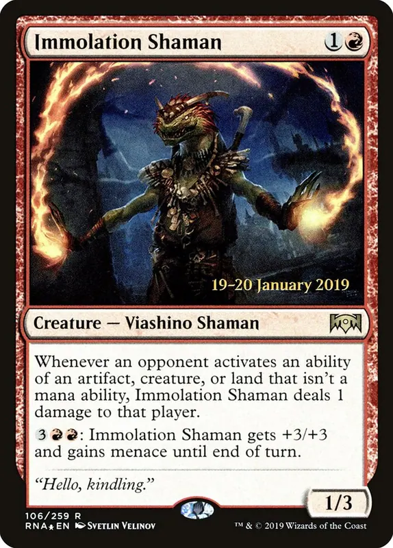 Immolation Shaman [Ravnica Allegiance Promos]