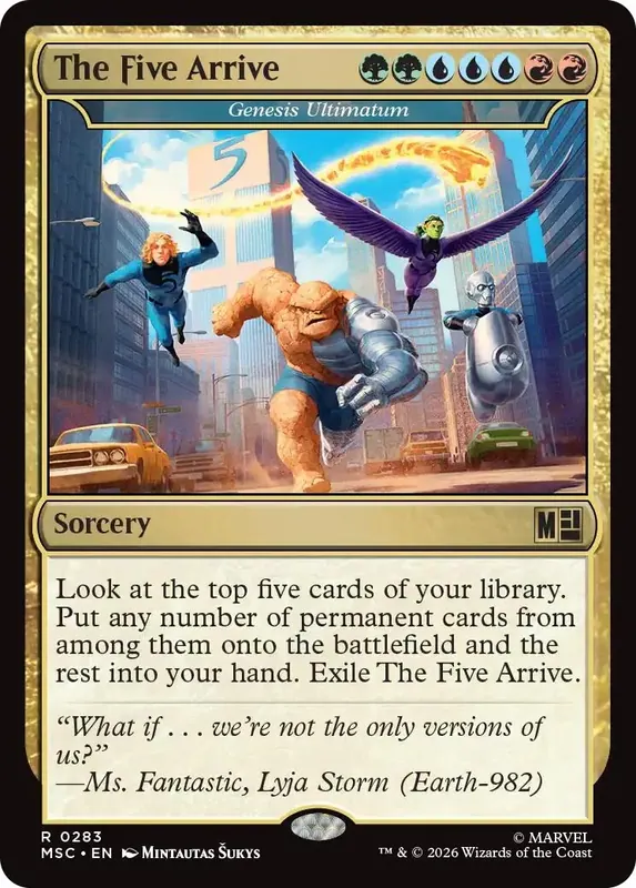 The Five Arrive - Genesis Ultimatum (Surge Foil) [Marvel Super Heroes Commander]