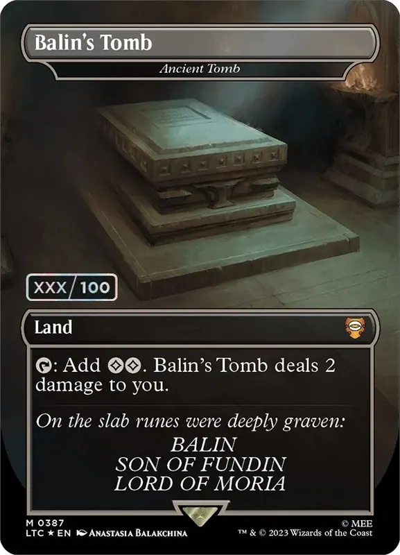 Balin's Tomb - Ancient Tomb (Borderless) (Serialized) [The Lord of the Rings: Tales of Middle-Earth Commander]