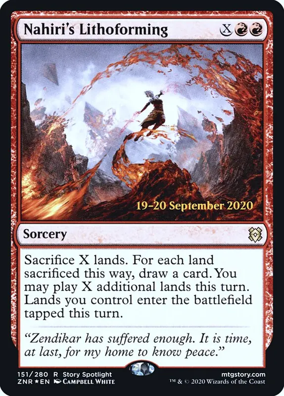 Nahiri's Lithoforming [Zendikar Rising Promos]