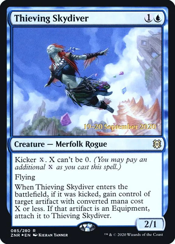 Thieving Skydiver [Zendikar Rising Promos]