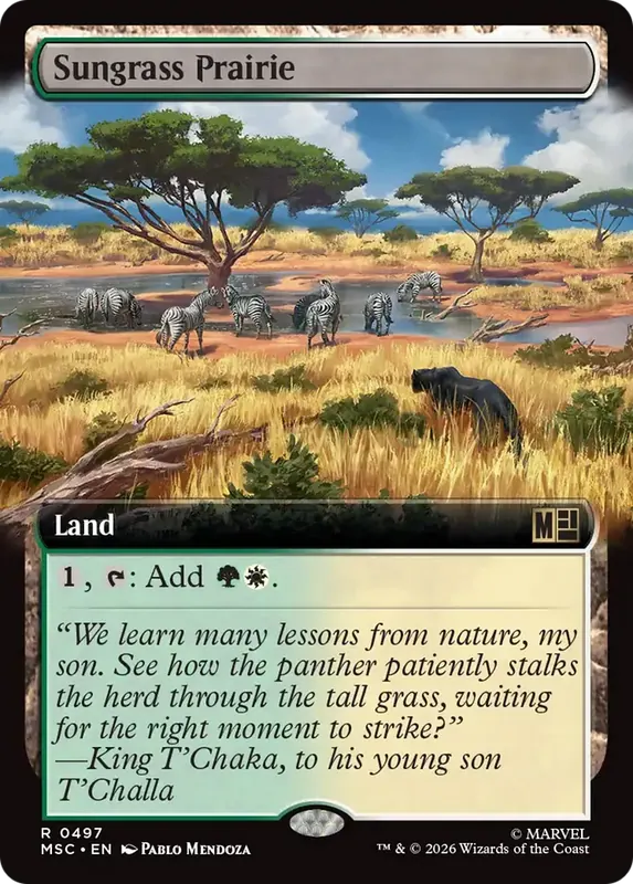 Sungrass Prairie (Extended Art) [Marvel Super Heroes Commander]