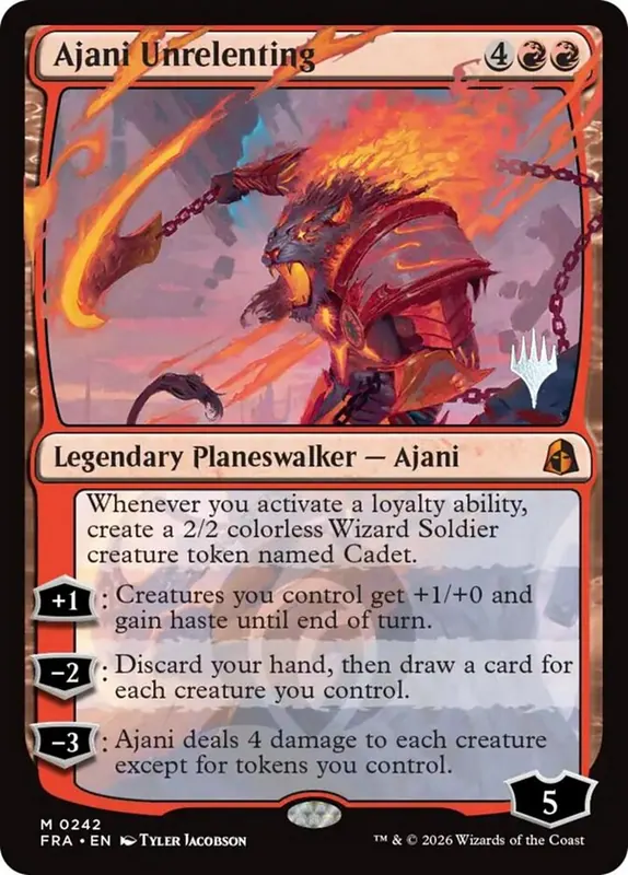 Ajani Unrelenting [Reality Fracture Promos]